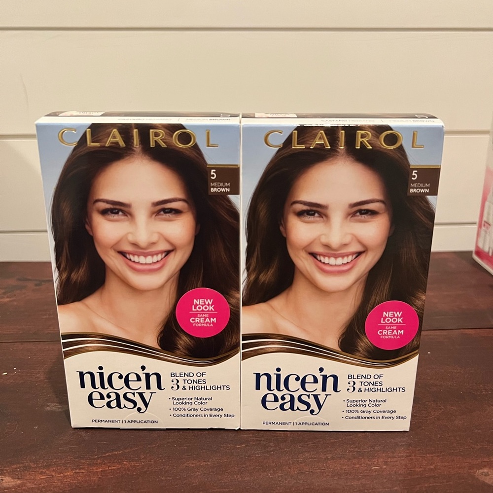 2 Clairol Nice and Easy hair color